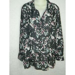 Rebel Wilson x Angels Blouse Plus Size Black Pink Plus Size Size‎  1X-Large